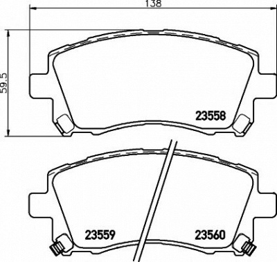 HELLA PAGID 8db355017291 -  Комплект тормозных колодок, дисковый тормоз
